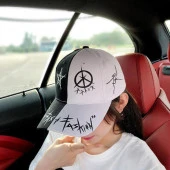 Valkyrie Trucker Şapka Unisex Metal Tokalı Ayarlanabilir Beyzbol Siyah Beyaz - 3