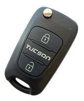 Hyundai Tucson ix35 Uyumlu Anahtar Kumanda Kabı Oto Anahtarlık Vidalı Logolu - 1