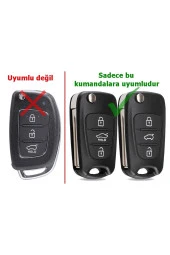Hyundai Tucson ix35 Uyumlu Anahtar Kumanda Kabı Oto Anahtarlık Vidalı Logolu - 5