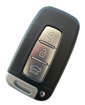 Hyundai Ix35 Santa Fe Sonata Elantra 3 Tuşlu Logolu Smart Anahtar Kumanda Kabı Oto Anahtarlık thumbnail 1