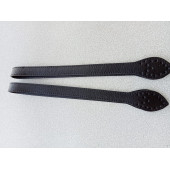 Likya SİYAH Düz Salpalı Deri Bombeli Çiftli Çanta Sapı - 3