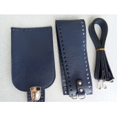 Likya LACİVERT Deri Çanta Yapım Seti - 5