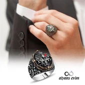 Gümüş Osmanlı Devleti  Armalı Erkek Yüzük thumbnail 8