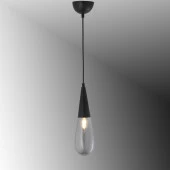 TT Aydınlatma TT023-1-FULL-SY  Damla Modeli Full Mat Siyah Tekli Avize thumbnail 1