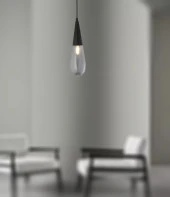 TT Aydınlatma TT023-1-FULL-SY  Damla Modeli Full Mat Siyah Tekli Avize thumbnail 3