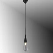 TT Aydınlatma TT023-1-YTK-FULL-SY TT Ayd Damla Modeli Mat Siyah Yatak Başlık - Banyo Avizesi thumbnail 1