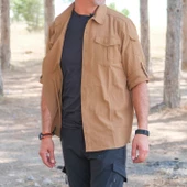 Loç Mustang Outdoor Erkek Gömleği Camel thumbnail 3