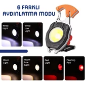 Wison Çok Fonksiyonlu Şarjlı Anahtarlıklı Fener Turuncu (WS-5050) - 3