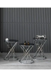 boons Laura Zigon Sehpa Takımı - Krom Füme - 2