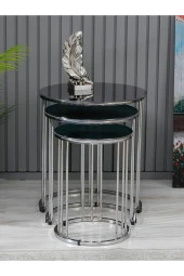 boons Palmira Zigon Sehpa, Krom - Füme Cam - 2