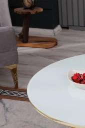 boons Palmira Zigon Sehpa, Beyaz Cam - 2