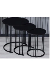 boons Palmira Zigon Sehpa, Siyah Ayak - Siyah Cam - 4