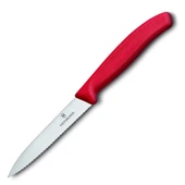 VİCTORİNOX SİVRİ UÇLU TIRTIKLI SOYMA BIÇAĞI 10 CM KIRMIZI - 1