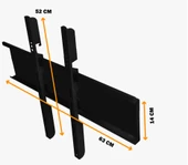 Samsung 75" inç - 190 Ekran Tv Lcd Led Monitör Televizyon Sabit Duvar Askı Aparatı - Metal - 2