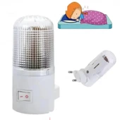 Periboia 4 Ledli Beyaz Işık Gece Lambası Ledli Anahtarlı Çocuk Odası Gece Lambası 0.5W - 2