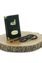 Babalar Günü Tesbihli Yasin Kitabı Kişiye Özel İsimli Seccade Seti Siyah thumbnail 5