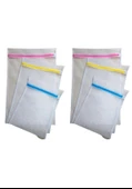 Periboia 3'lü Çamaşır Yıkama Filesi Set Renkli Fermuarlı Pratik Çamaşır Yıkama Filesi Seti 3 Boy thumbnail 4