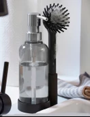 Periboia Silikon Fırçalı Sıvı Sabunluk Deterjanlık - Stantlı Mutfak -Banyo Temizlik Seti thumbnail 4