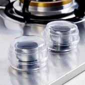 Periboia 4 Lü Set Ocak- Fırın Düğme Koruyucu Kilitli Güvenlik Kapakları thumbnail 1