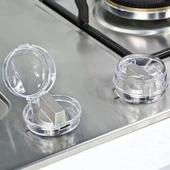 Periboia 4 Lü Set Ocak- Fırın Düğme Koruyucu Kilitli Güvenlik Kapakları thumbnail 3