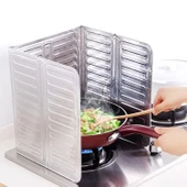 Periboia Ocak Yağ Sıçrama Koruyucu Katlanır Alüminyum Levha -Kolay Silinir Piknik Tüpü Rüzgar Önleyici Panel thumbnail 3