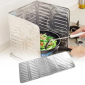 Periboia Ocak Yağ Sıçrama Koruyucu Katlanır Alüminyum Levha -Kolay Silinir Piknik Tüpü Rüzgar Önleyici Panel thumbnail 1