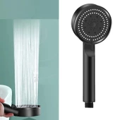 Periboia 5 Modlu Duş Başlığı Tasarruflu Masaj Etkisi Banyo Duş Başlığı Siyah - 3