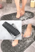 Periboia Vantuzlu Banyo Kaydırmaz Paspas- Tırtıklı Ayak Duş Matı Silikon Masaj Pedi - 3