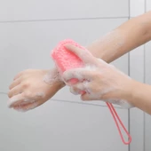 Periboia Süngerli Silikon Duş Fırçası - Peeling Banyo Kesesi - 3