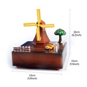 Periboia Değirmen Etrafında Dönen Araba Müzik Kutusu - 3