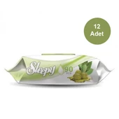 Sleepy Zeytin Yağlı Defne Kokulu Islak Mendil 12x90 Adet - 1