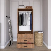 Midoser Easy Atlantik Çam 2 Kapılı 3 Çekmeceli Gardırop - 2