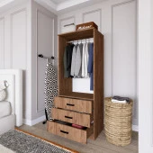 Midoser Easy Atlantik Çam 2 Kapılı 3 Çekmeceli Gardırop - 3