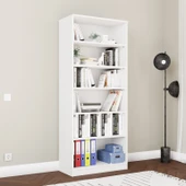 Midoser Lucas Cam Kapaklı Vitrin - Büfe - Kitaplık ve Çok Amaçlı Dolap ( AYARLANABİLİR RAF ) - 5