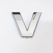 Periboia V Harfi Villa Tipi Krom Yapışkanlı 9 cm Harf - 2