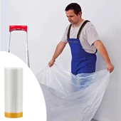 Periboia Boya Badana Eşya Koruma Hışır Örtüsü Yapışkanlı Hışır Örtü (280cm x 15 mt) - 1