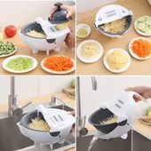 Periboia 5 Fonksiyonlu Dönen Süzgeçli Rende Doğrayıcı Dilimleyici Aparat thumbnail 5