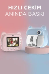 Torima TRM-CMR14 Mavi Dijital Video Kayıt Fotoğraf Çocuk Kamerası Anlık Termal Resim Kağıt Baskılı Yazıcı - 7