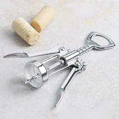 Periboia Krom Tirbuşon - 2 Fonksiyonlu Paslanmaz Metal thumbnail 1