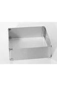 Periboia Kare Kek Kalıbı -  Ayarlanabilir Kelepçeli Paslanmaz Metal - 4