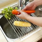 Periboia Paslanmaz Katlanır Multi Bulaşıklık - Tabaklık - Kurutmalık- Sebze Yıkama Aparatı - 2