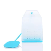 Periboia Poşet Çay Şeklinde Silikon Yaprak Çay Süzgeci Çay Kaşığı Demlik Topu Bitki Çayı Filtresi thumbnail 2