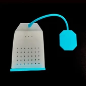 Periboia Poşet Çay Şeklinde Silikon Yaprak Çay Süzgeci Çay Kaşığı Demlik Topu Bitki Çayı Filtresi thumbnail 4