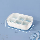 Periboia 6 Bölmeli Silikon Tabanlı Kapaklı Buz Kalıbı Yapışmaz - 4