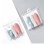 Periboia 3Lü Seyahat Tipi - Kozmetik  - Krem- Şampuan -Losyon Kutuları 60 ML Kilitli Poşetli Etiketli - 3