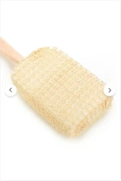 AHŞAP SAPLI DOĞAL BANYO LİFİ 37 CM - 2