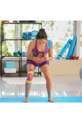 Vzn Kinesio Sport Tape Ağrı Bandı 5m x 5cm Kırmızı 4 Adet thumbnail 4