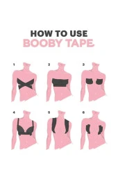 BEAUTY BOX Sıkı Göğüsler 7,5cm*5m Kahverengi Suya Dayanıklı Göğüs Bandı Boob Tape Cilt Dostu Kinezyoloji Bandı thumbnail 6