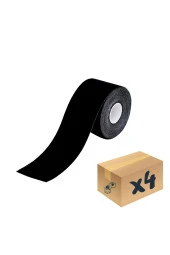 Vzn Kinesio  Sporcu Ağrı Bandı 5m X 5cm Siyah 4 Adet - 1