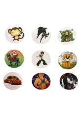 Ercenay 100'lü Ekonomik Çocuk Göz Bandı, Göz Kapama Pedi, Karışık Desenli thumbnail 3